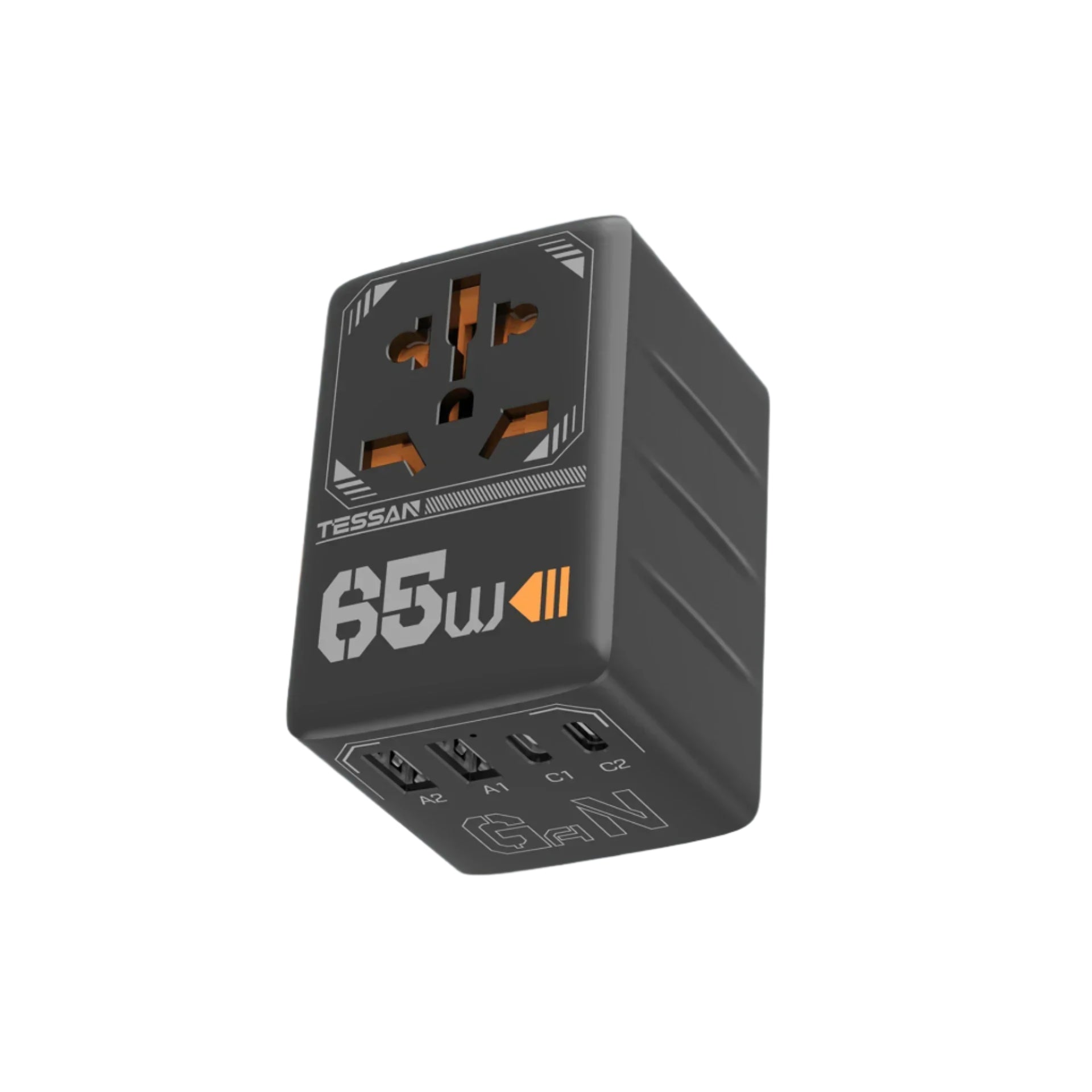 TESSAN 65W GaN Universal Travel Adapter – Fast Charging USB & Type-C Power Adapter for EU/UK/US/AU!