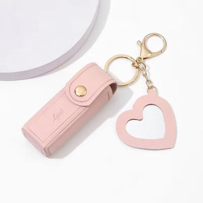 Mini Lipstick Cosmetic Bag with Mirror – Crocodile Pattern PU Travel Makeup Pouch & Organizer