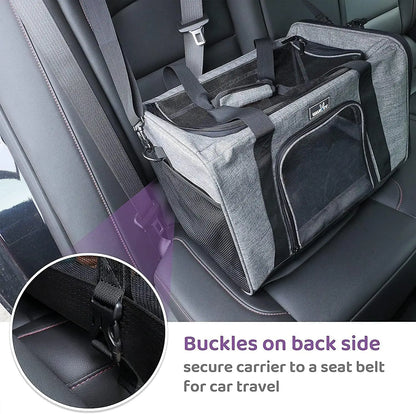 Dog Cat Carrier Bag Soft Side Travel Carriers TSA Airline Approved Transport Medium Size Pet Moving Backpack Bag Accessories