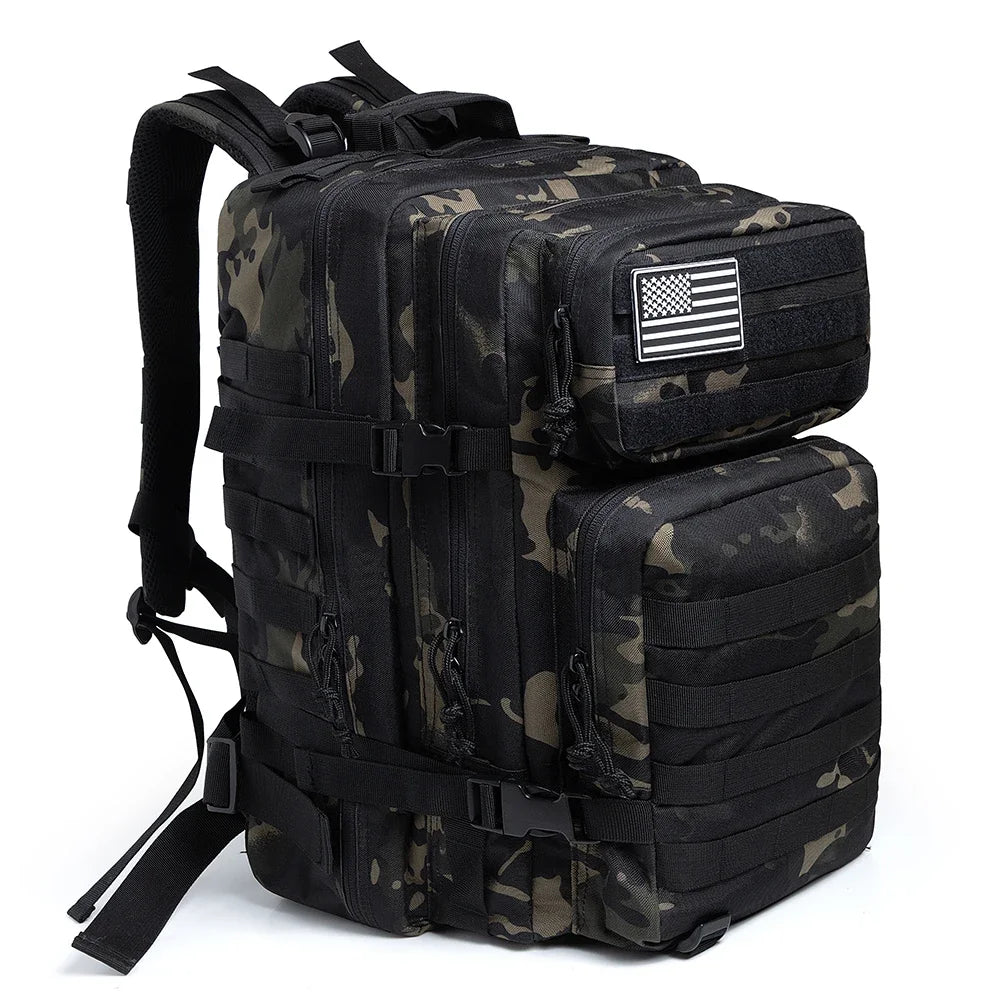 QT&QY Tactical Backpacks Outdoor 45L Large Capacity Man 3 Days Molle Hking Bags For Outdoor Trekking Camping Backpack