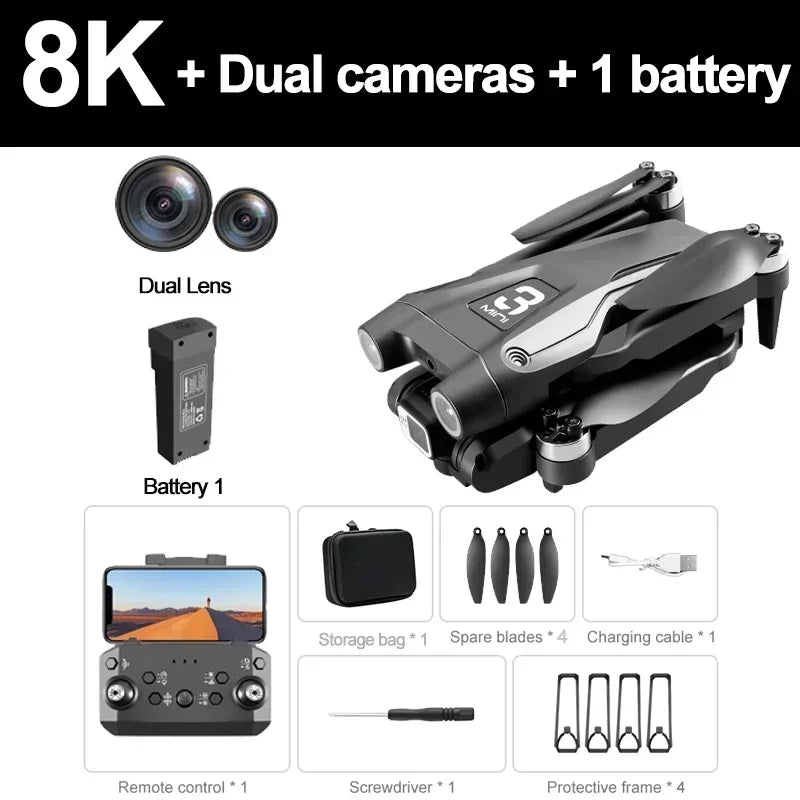 New Z908Pro Max Drone with 4k professional Dual HD camera  Mini Drone ESC FPV Obstacle Avoidance Brushless Quadcopter RC Toys