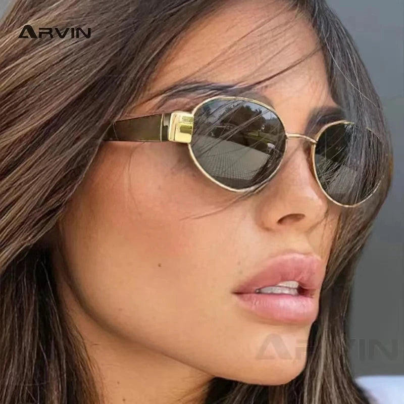 Fashion Retro Oval Sunglasses – Classic Metal Frame UV400 Shades for Men & Women ✨☀️
