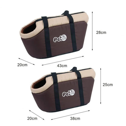 Soft-Sided Pet Carrier Bag – Breathable Travel Tote with Adjustable Straps & Interior Pad for Cats & Small Pets