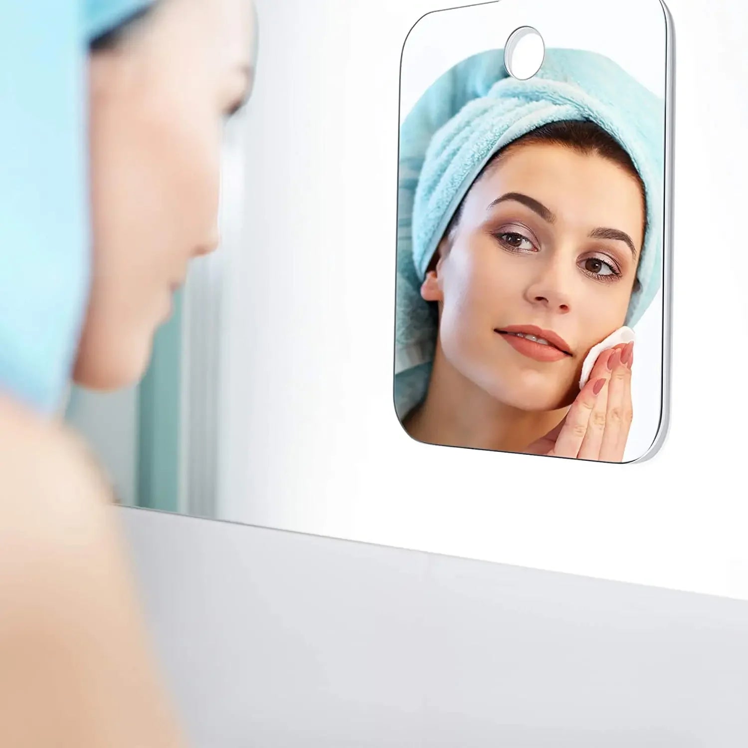 Fog-Free Acrylic Travel Mirror – Unbreakable Wall Suction Mirror for Shaving & Makeup