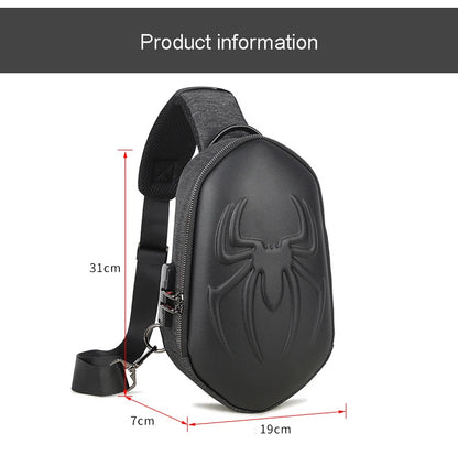 Men's Running Chest Bag – USB Charging Sling Pack for Travel, Cycling & College Students