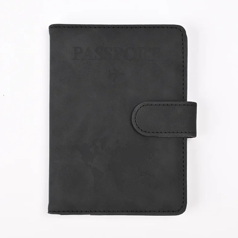 Passport Covers for Women & Men – Letter Print Passport Holder, Flight Ticket Clips, ID & Credit Card Holder, Travel Organizer
