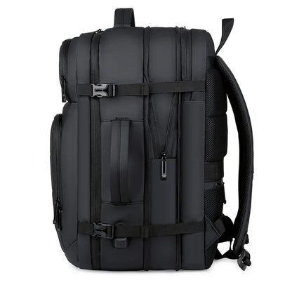 Expandable 17-inch Men’s Laptop Backpack – Waterproof Notebook Bag with USB, Schoolbag, Sports Travel Backpack for Men