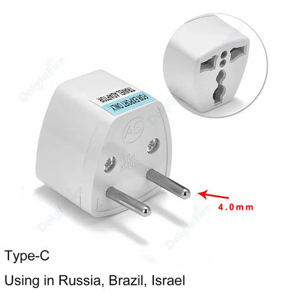 Universal Travel Plug Adapter – UK/EU/KR/US/AU/Brazil/French to Worldwide Power Socket Converter
