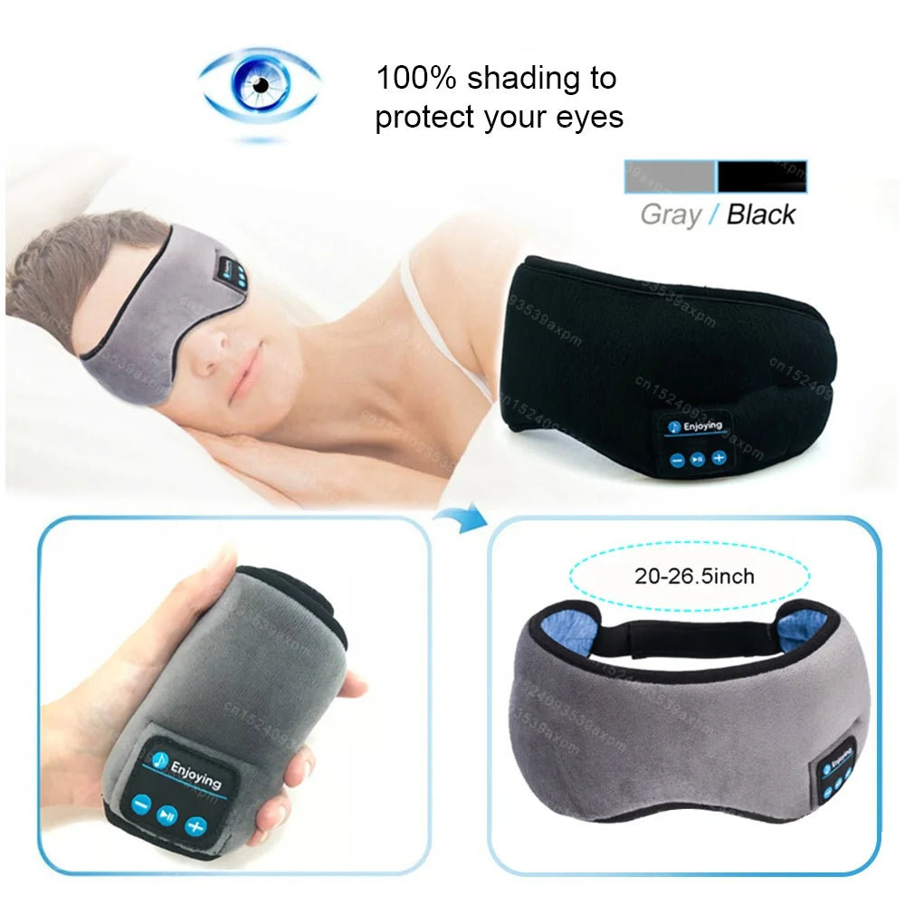 3D Eye Mask Music Play Sleeping Headphones with Speaker Mask for Sleep Headphones Bluetooth Sleeping Mask Sleep Shade Cover