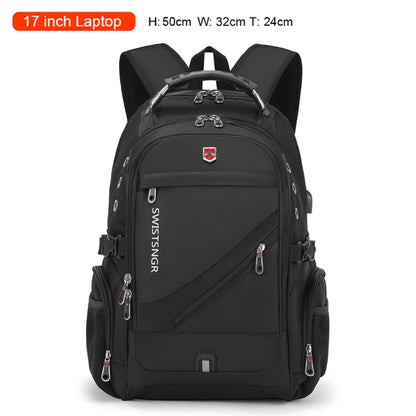 2025 Waterproof Laptop Backpack – 17/20 Inch Oxford Travel Rucksack for Men & Women, School Bag with Modern Design