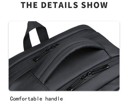 Expandable 17-inch Men’s Laptop Backpack – Waterproof Notebook Bag with USB, Schoolbag, Sports Travel Backpack for Men