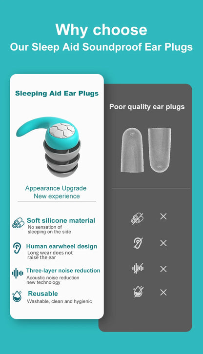 🌙 Sleep Peacefully Anywhere – Soft, Waterproof Noise-Reduction Earplugs for Ultimate Comfort & Quiet! 💤✨