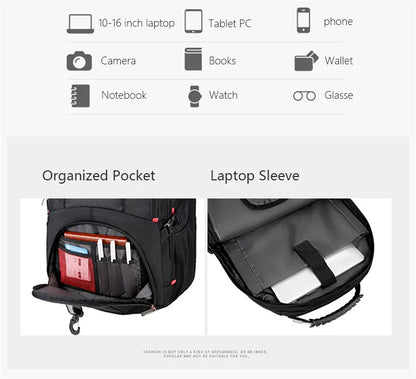 Swiss Multifunctional 17-Inch Laptop Backpack – Durable Travel & College Bag with USB Charging & Water Resistance