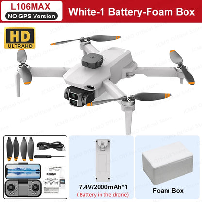L106 MAX Brushless Dual Camera Drone – 360° Obstacle Avoidance, 2.4GHz RC Quadcopter with HD Camera