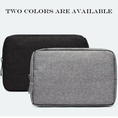 Digital Travel Organizer Case – Portable Zipper Storage Bag for Headphones, Cables, Chargers & Accessories