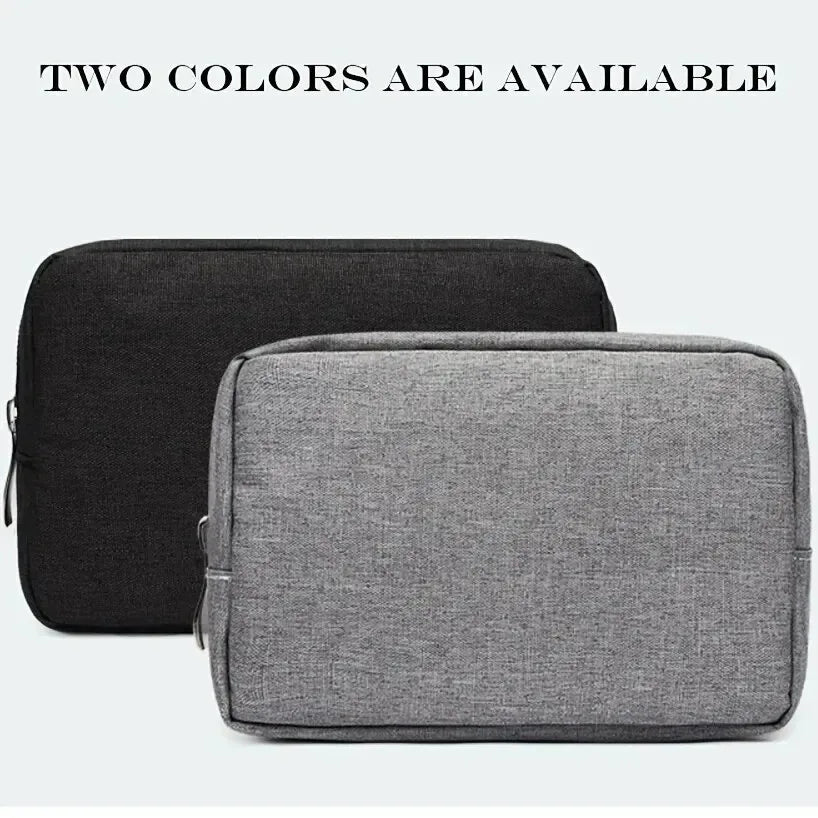 Digital Travel Organizer Case – Portable Zipper Storage Bag for Headphones, Cables, Chargers & Accessories