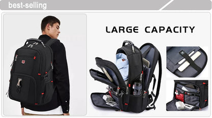 2025 Waterproof Laptop Backpack – 17/20 Inch Oxford Travel Rucksack for Men & Women, School Bag with Modern Design