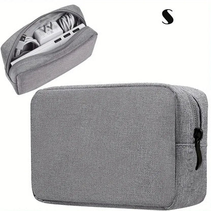 Digital Travel Organizer Case – Portable Zipper Storage Bag for Headphones, Cables, Chargers & Accessories