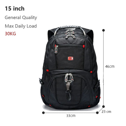 Swiss Multifunctional 17-Inch Laptop Backpack – Durable Travel & College Bag with USB Charging & Water Resistance