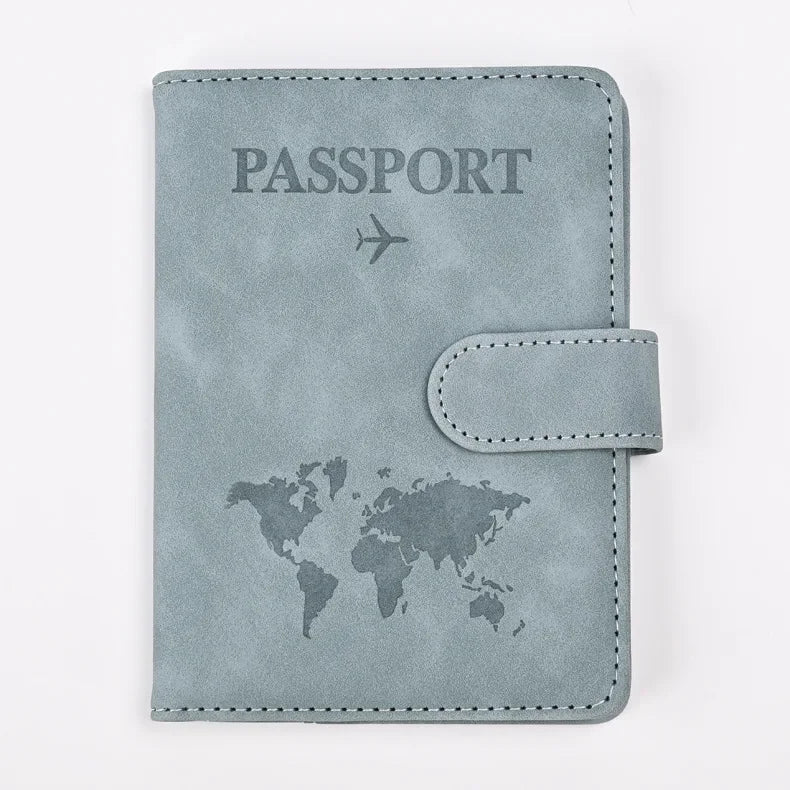 Passport Covers for Women & Men – Letter Print Passport Holder, Flight Ticket Clips, ID & Credit Card Holder, Travel Organizer