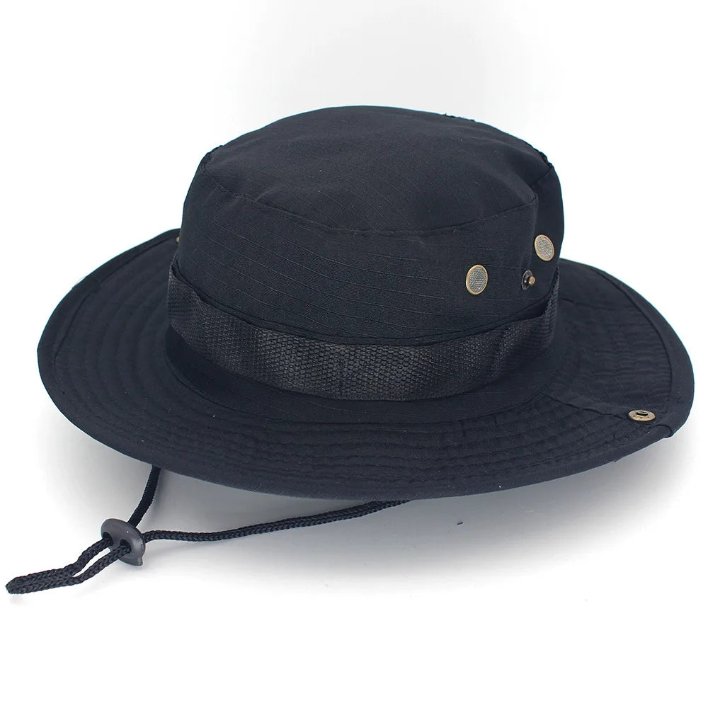Camouflage Tactical Cap Boonie Bucket Hat Caps Camo Men Outdoor Sports Sun Bucket Cap Fishing Hiking Hunting Hats
