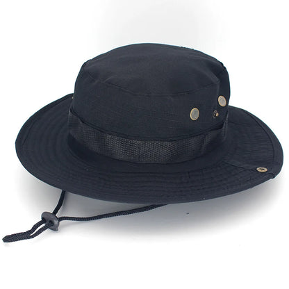 Camouflage Tactical Cap Boonie Bucket Hat Caps Camo Men Outdoor Sports Sun Bucket Cap Fishing Hiking Hunting Hats