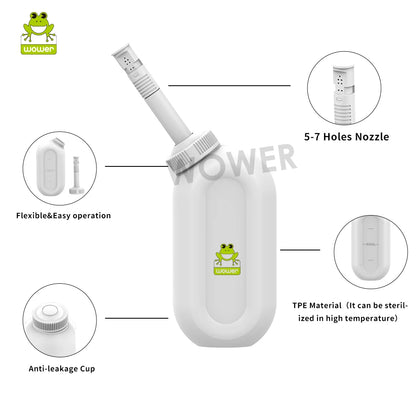 🚿 WOWER 300mL Portable Bidet – Adjustable 7-Hole Water Control for Ultimate Hygiene & Comfort! ✨💦