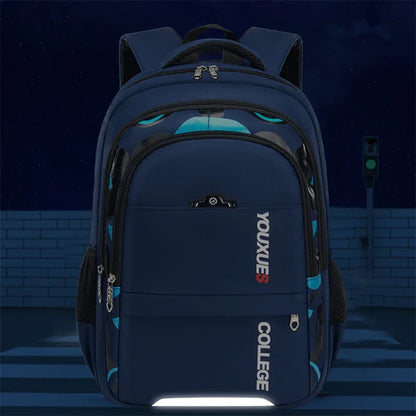 Waterproof Primary School Backpack – Durable & Spacious Book Bag for Teen Boys!