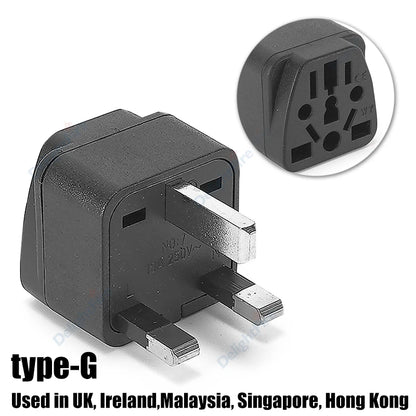 10A UK Plug Adapter – Type G Universal Travel Charger | EU/US/AU to UK Converter for British, Singapore, Malaysia Power Sockets