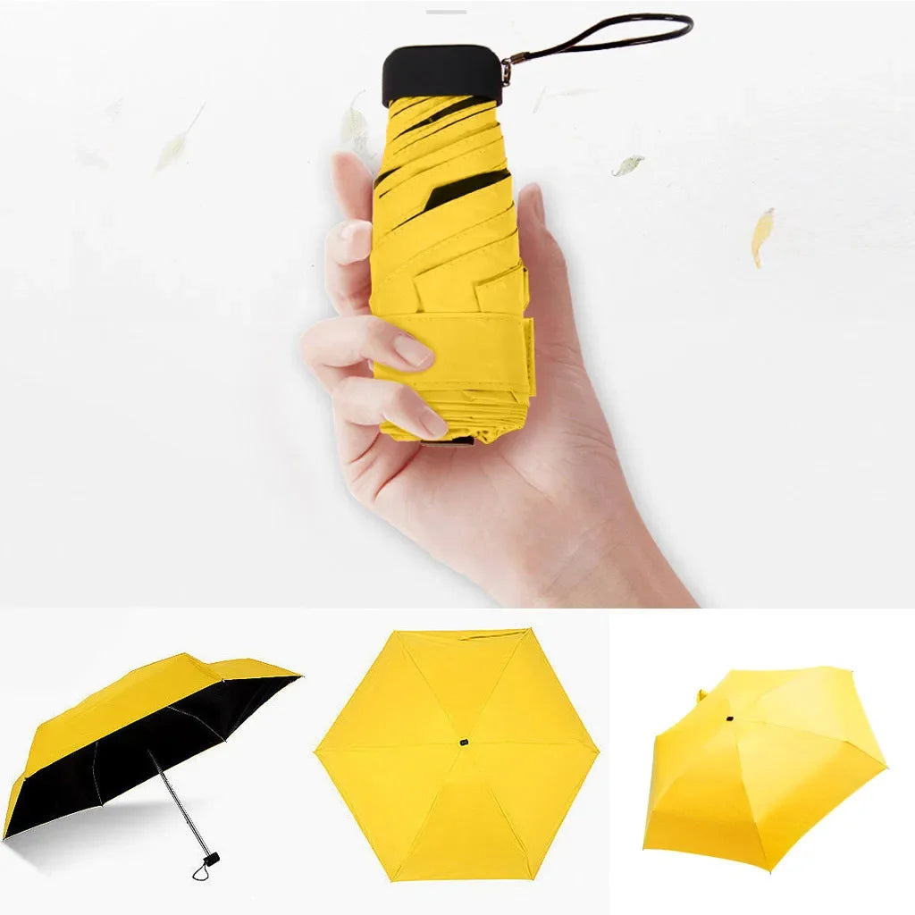 ☀️☔ Pocket-Sized Mini Folding Umbrella – Lightweight, Stylish & Perfect for Sun & Rain Protection! 🎒✨