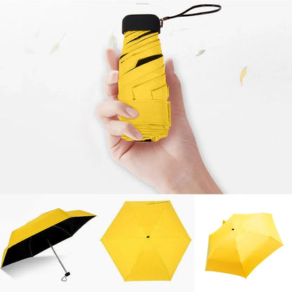 ☀️☔ Pocket-Sized Mini Folding Umbrella – Lightweight, Stylish & Perfect for Sun & Rain Protection! 🎒✨