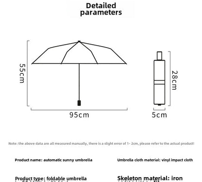 ☀️☔ Automatic UV Protection Umbrella – Three-Fold, Windproof & Customizable for Business & Travel! 🌦️✨