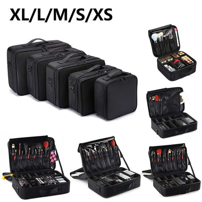 Professional Large Capacity Makeup Case – Travel Beauty Cosmetic Organizer & Nail Tool Box