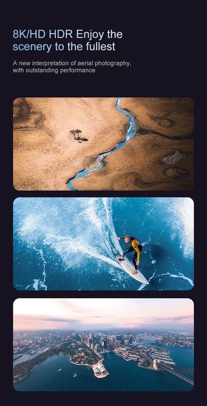 Xiaomi S2 Max Drone Professional 8K HD Dual Camera Obstacle Avoidance Foldable Quadcopter Drone With Screen Remote Control