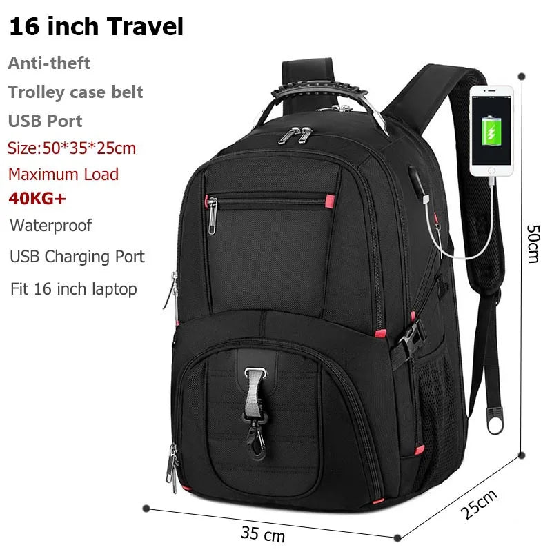Swiss Multifunctional 17-Inch Laptop Backpack – Durable Travel & College Bag with USB Charging & Water Resistance