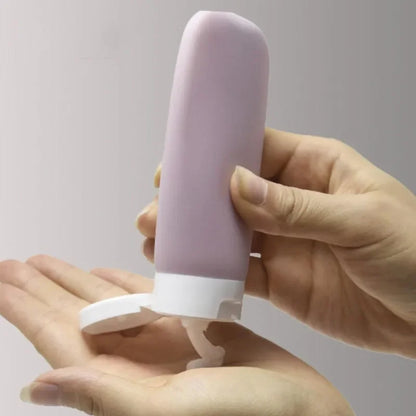 4Pcs/Set Travel Botttle Set 60ml Refillable Bottle Soft Silicone Lotion Shampoo Container Squeeze Tube Empty Bottle Wholesale