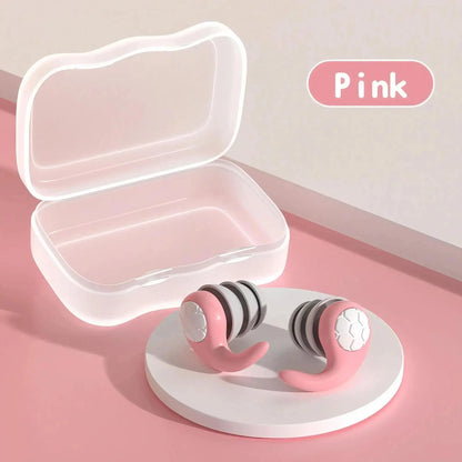 Reusable Soft Silicone Ear Plugs – Noise Reduction & Waterproof Protection for Sleep, Travel & Swimming!