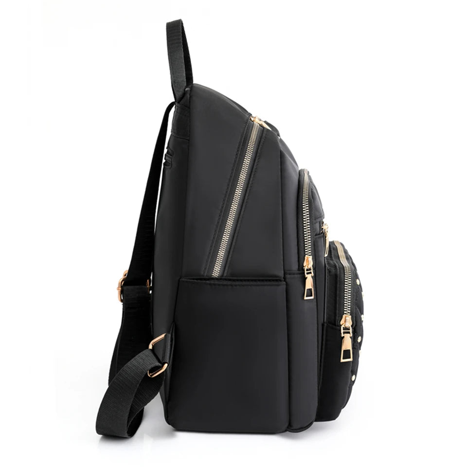 Fashion Nylon Backpack for Women – High-Quality Large Travel and School Bag for Teenage Girls