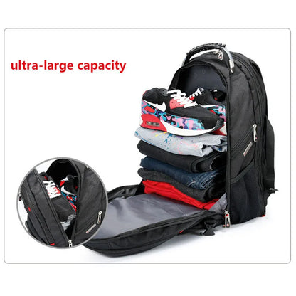 Swiss Multifunctional 17-Inch Laptop Backpack – Durable Travel & College Bag with USB Charging & Water Resistance