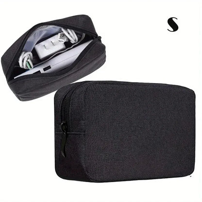 Digital Travel Organizer Case – Portable Zipper Storage Bag for Headphones, Cables, Chargers & Accessories