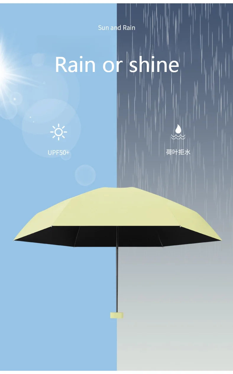 Mini Umbrella Capsule Umbrella Sunny and Rainy Dualuse Rainproof Sun Protection Outdoor Traveling Portable Parasol Umbrella