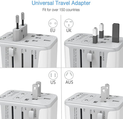 TESSAN 100W GaN Universal Travel Adapter – Fast Charging USB & Type-C Power Adapter for EU/UK/US/AU!