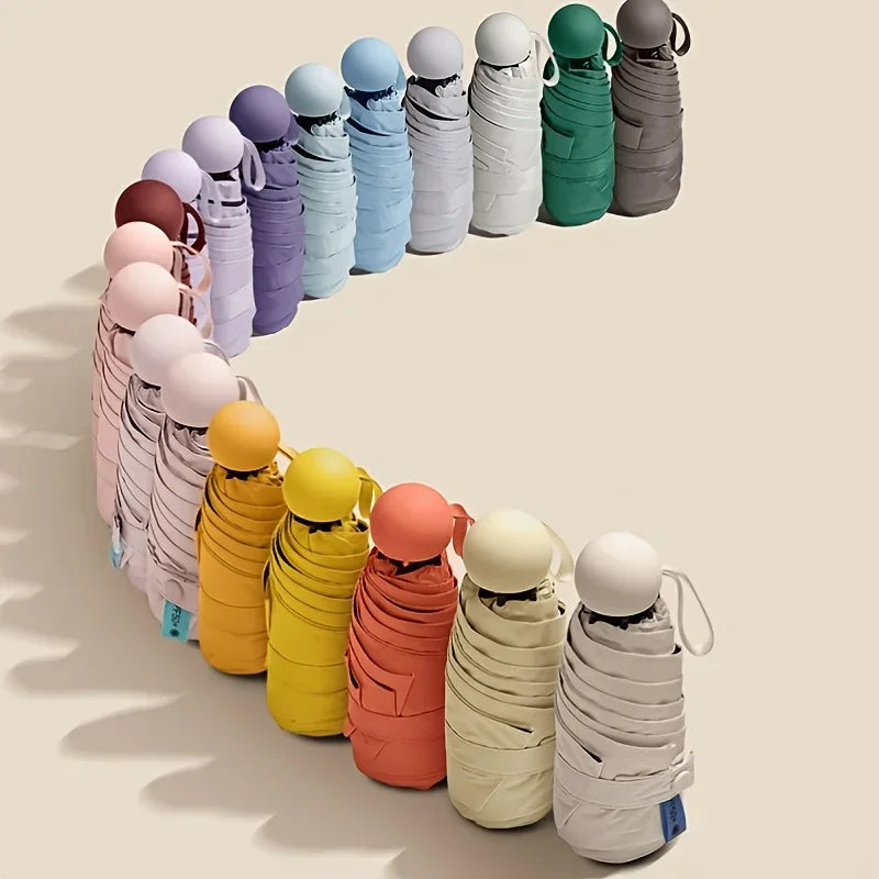 ☀️☔ Ultra-Light Mini Folding Travel Umbrella – Compact, Waterproof & Perfect for Sun & Rain! 🌦️✨