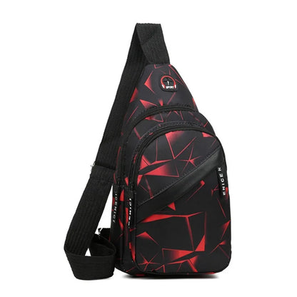 Oxford Cloth Casual Crossbody Bag – Unisex Sports Travel Outdoor Backpack, Lightweight Lovers Chest Shoulder Bag