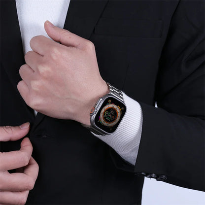 Premium Stainless Steel Strap for Apple Watch – Elegant Metal Bracelet (Ultra/Series 10/9) ✨