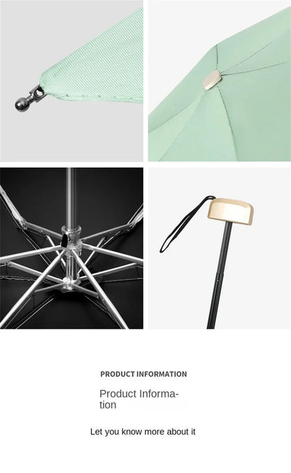 ☀️ Ultra-Compact Mini Folding Sun Umbrella – Pocket-Sized UV Protection for Travel & Everyday Use! ☔✨