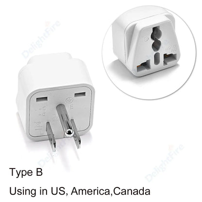 Universal Travel Plug Adapter – UK/EU/KR/US/AU/Brazil/French to Worldwide Power Socket Converter