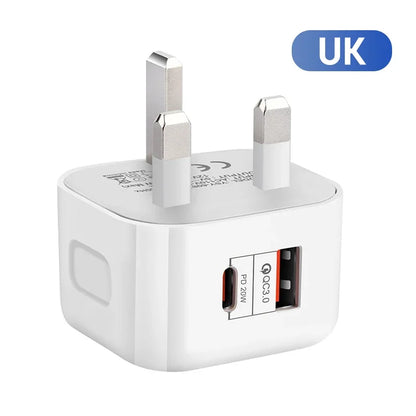 ⚡ PD 20W Fast Charger – Quick & Powerful Charging for iPhone, Samsung & More