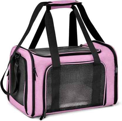 Cat Carriers Dog Carrier Pet for Small Medium Cats Dogs Puppies up to 15 Lbs, TSA Airline Approved Soft Sided