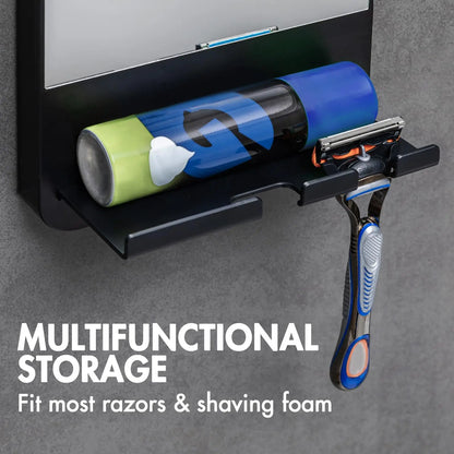 TAILI Fogless Shower Mirror with Razor Holder – Rust-Proof, Removable Suction Bathroom Mirror